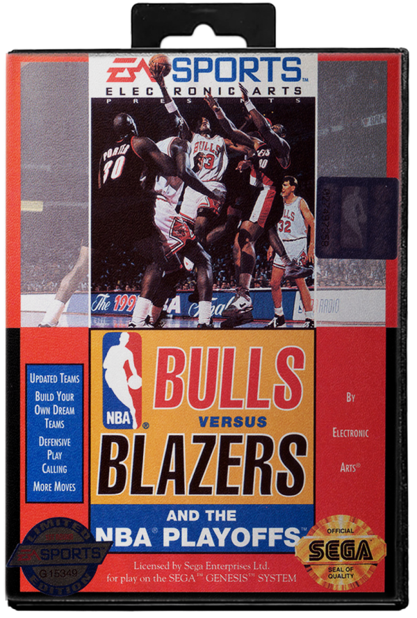 Bulls Vs Blazers and the NBA Playoffs - Sega Genesis