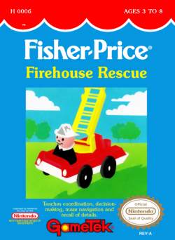 Fisher Price Firehouse Rescue - Nintendo NES
