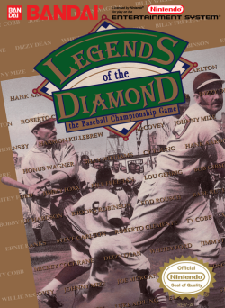 Legends of the Diamond The Baseball Championship Game - Nintendo NES