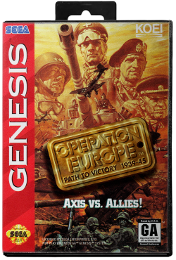 Operation Europe Path to Victory 1939-45 - Sega Genesis