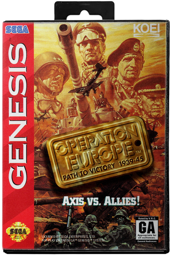Operation Europe Path to Victory 1939-45 - Sega Genesis