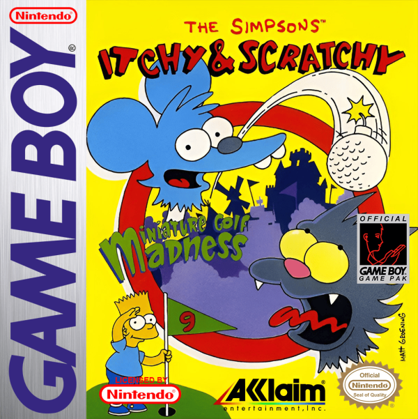 Itchy and Scratchy Miniature Golf Madness - Nintendo Gameboy