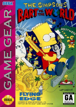 The Simpsons Bart vs the World- Sega Game Gear