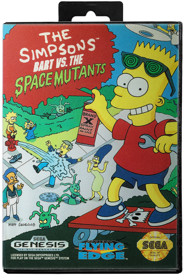 The Simpsons Bart vs the Space Mutants - Sega Genesis