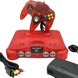 Nintendo 64 Watermelon Red System