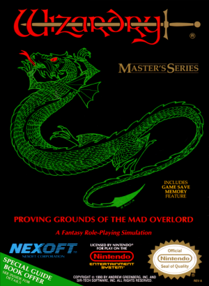 Wizardry Proving Grounds of the Mad Overlord - Nintendo NES
