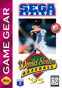 World Series Baseball 95- Sega Game Gear
